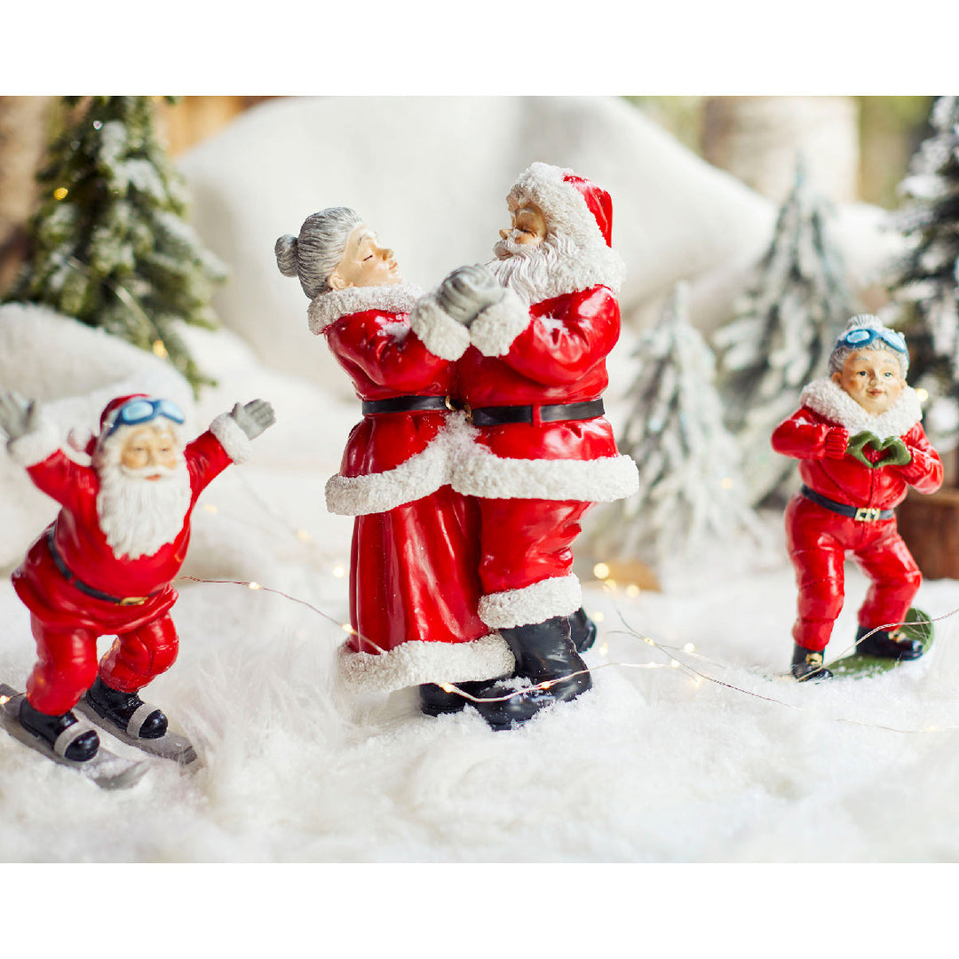 Salière Et Poivrière Fantaisie Noël - Père Noël Et Mme Noël En Céramique - Duo 10 Cm Décoration De Table Festive