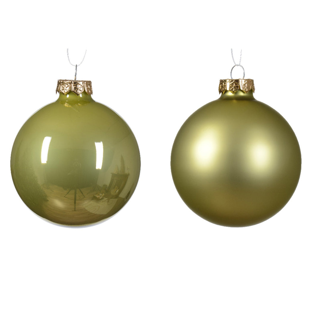 Boule De Noël Bizzotto En Verre Vert Brillant - 10cm - Décoration Sapin